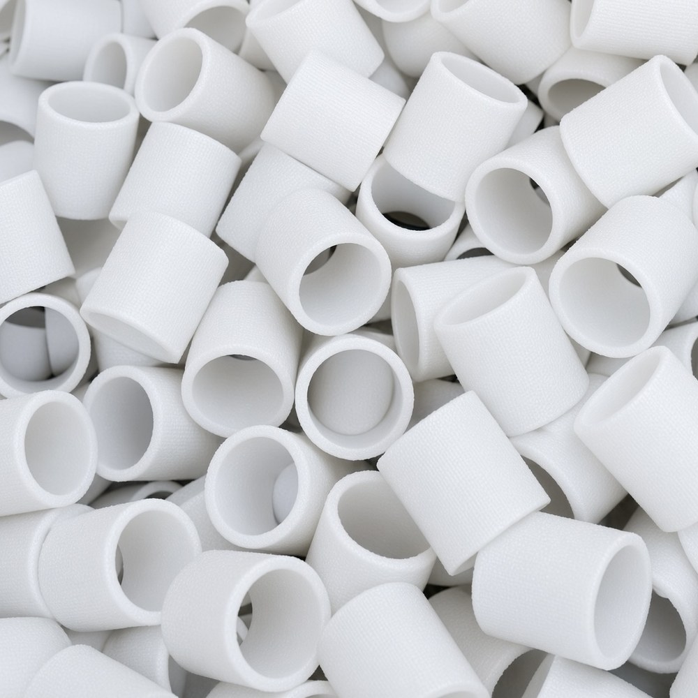 Loose PTFE Raschig rings for random column packing