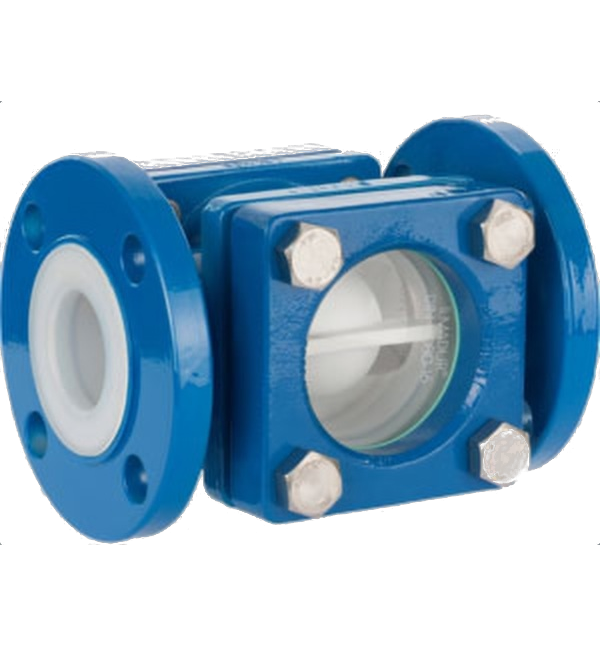 Swissfluid SBC lined ball check valve with sight plates
